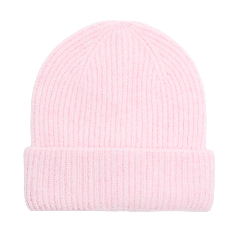 Rib-knit beanie "Bim star" Pink